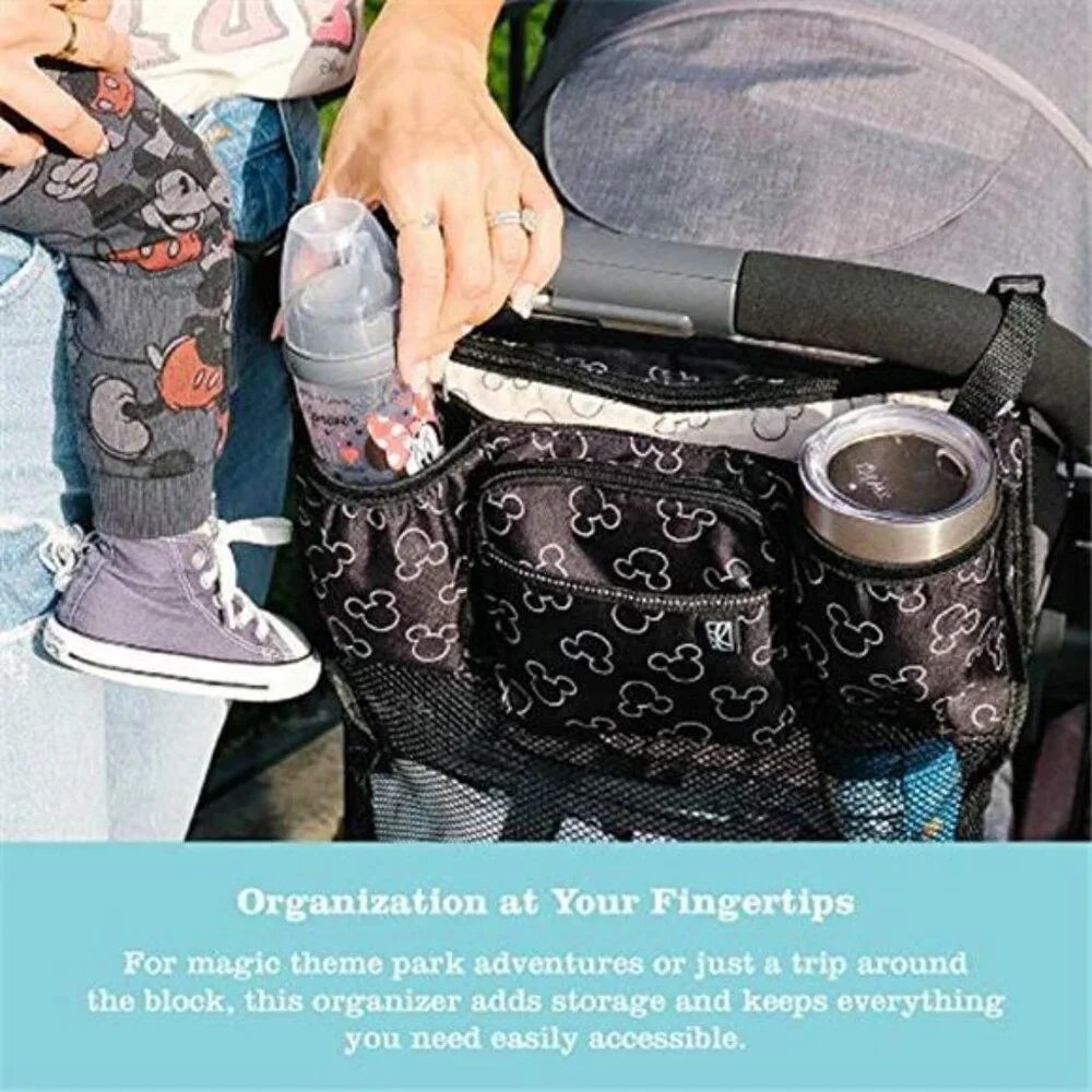 Disney Baby Stroller Organizer Bag Cups N Cargo Universal Fit Travel Cup Holder